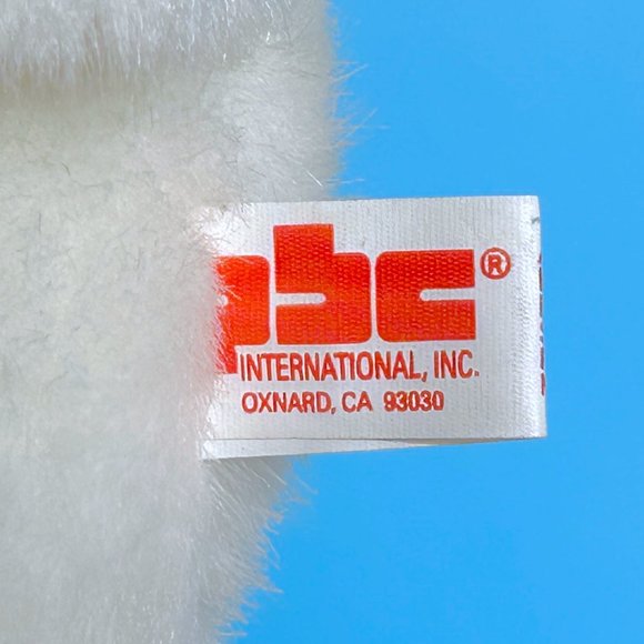 VERY RARE Vintage PBC White Red Teddy Bear w/ Basket 8" Plush Stuffed Animal Toy - Picture 5 of 5